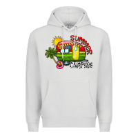Dove Grey summer camping Premium Hoodie - CowhideDigitalArt
