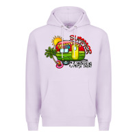 Lilac summer camping Premium Hoodie - CowhideDigitalArt