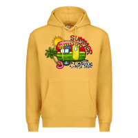 Mustard summer camping Premium Hoodie - CowhideDigitalArt