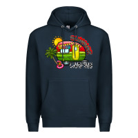 Navy summer camping Premium Hoodie - CowhideDigitalArt