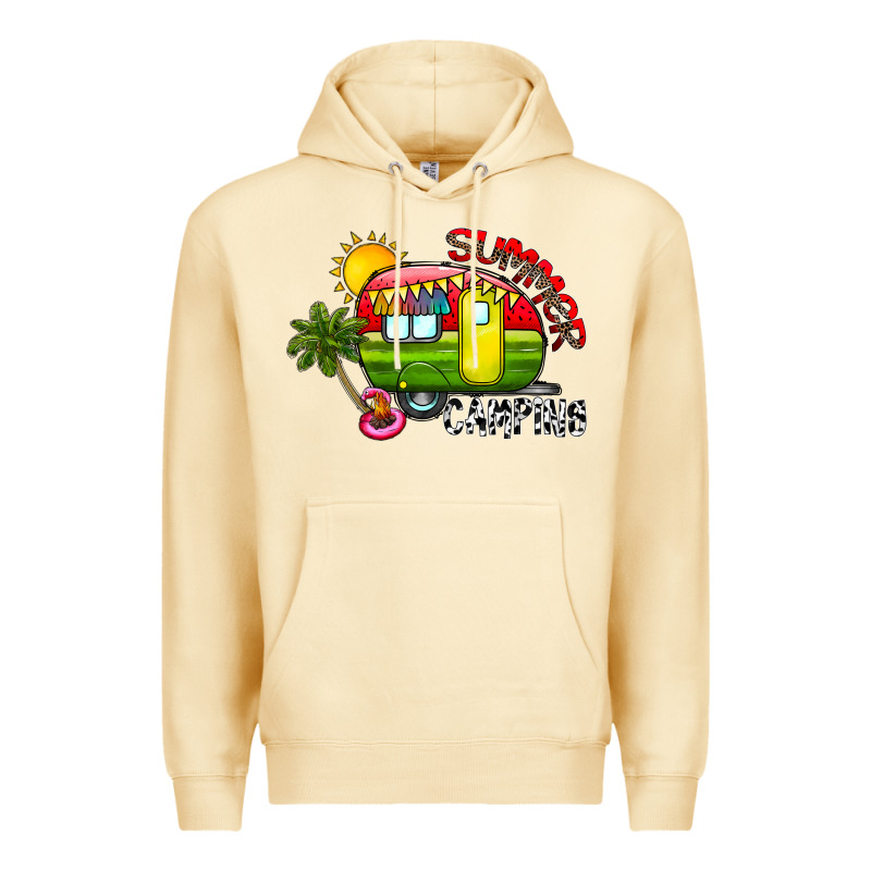 Summer Camping Premium Hoodie by CowhideDigitalArt | Teevron
