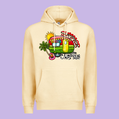 Summer Camping Premium Hoodie Designed By Cowhidedigitalart