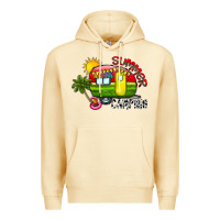 Pina Colada summer camping Premium Hoodie - CowhideDigitalArt