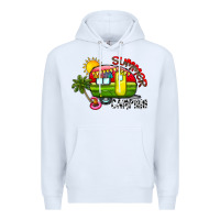 White summer camping Premium Hoodie - CowhideDigitalArt