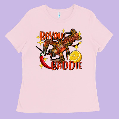 Crawfish Bayou Baddie Ladies Tee Designed By Fadigitalartstudio