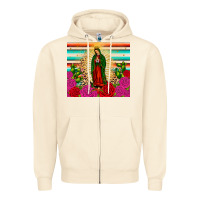 Our Lady Of Guadalupe Cactus Leopard Zipper Hoodie | Teevron