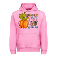 Fuchsia Pink Pumpkin spice and livin' my best life Urban Hoodie - RanaPortraitStore