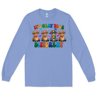 Colony Blue Its Okay To Be Different Long Sleeve Tee - CowhideDigitalArt