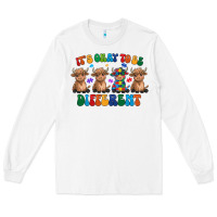 White Its Okay To Be Different Long Sleeve Tee - CowhideDigitalArt