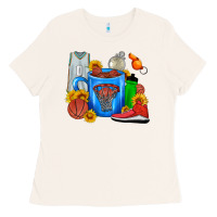 Bone Basketball Coffee cup Ladies Tee - FaDigitalArtStudio