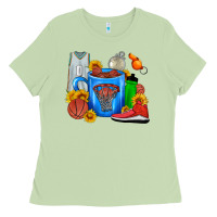 Matcha Basketball Coffee cup Ladies Tee - FaDigitalArtStudio