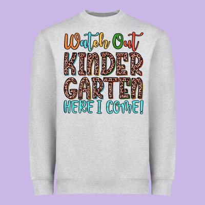 Watch Out Kindergarten Here I Come! Heavyweight Sweatshirt Designed By Jahusdesignshop