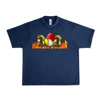 Navy Baseball And Softball Dad Libbey Glass Urban Heavy Tee - BundleAndBundleShop