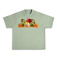 Oil Green Baseball And Softball Dad Libbey Glass Urban Heavy Tee - BundleAndBundleShop