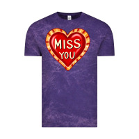 Cloud Purple valentine's day hearts 6 Vintage Tee - FaDigitalArtStudio
