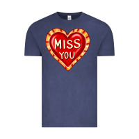 Vintage Denim valentine's day hearts 6 Vintage Tee - FaDigitalArtStudio