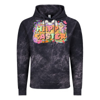 Cloud Black Happy Easter Vintage Hoodie - LillyAllenDesigns