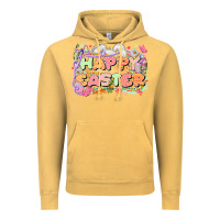 Vintage Mustard Happy Easter Vintage Hoodie - LillyAllenDesigns