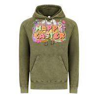 Vintage Olive Happy Easter Vintage Hoodie - LillyAllenDesigns