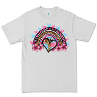 Dove Grey valentine's day rainbow heart olivia Premium Tee - OliviaCreatesArt