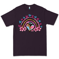 Plum valentine's day rainbow heart olivia Premium Tee - OliviaCreatesArt