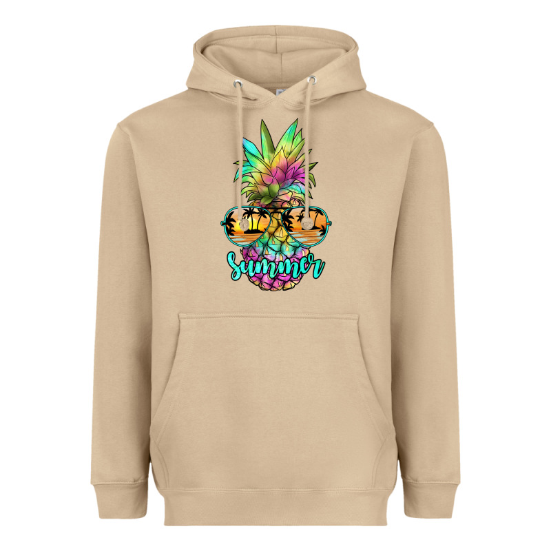 Tie Dye Pineapple, Summer Heavyweight Hoodie by JahusDesignShop | Teevron