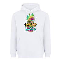 White tie dye pineapple, summer Heavyweight Hoodie - JahusDesignShop