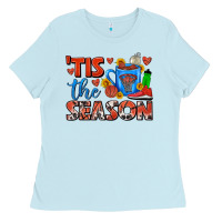 Baby Blue tis the season  basketball coffee mug Ladies Tee - FaDigitalArtStudio