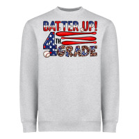 Heather Grey batter up 4th grade Heavyweight Sweatshirt - JahusDesignShop