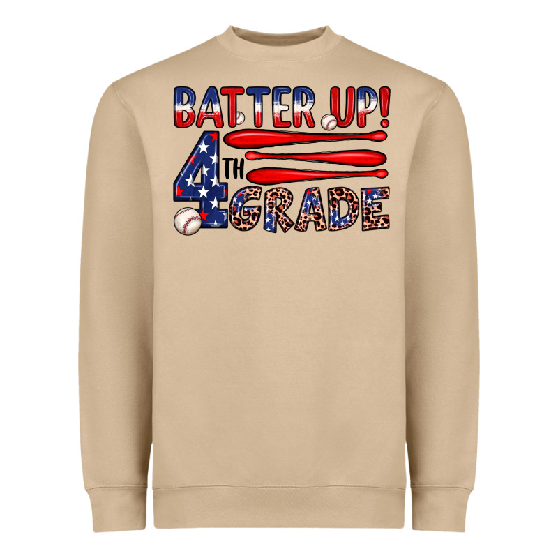 Batter Up 4th Grade Heavyweight Sweatshirt by JahusDesignShop | Teevron