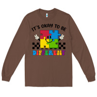 Chestnut It's Okay To Be Different Long Sleeve Tee - CowhideDigitalArt