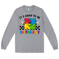 Heather Grey It's Okay To Be Different Long Sleeve Tee - CowhideDigitalArt