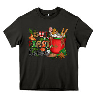 Asphalt but first cocoa Heavy Core Tee - CowGirlArtShop