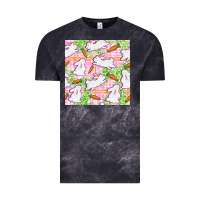 Cloud Black Easter Bunnies With Carrots Seamless Pattern Vintage Tee - BundleAndBundleShop