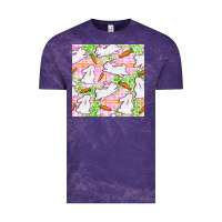 Cloud Purple Easter Bunnies With Carrots Seamless Pattern Vintage Tee - BundleAndBundleShop