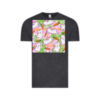 Vintage Black Easter Bunnies With Carrots Seamless Pattern Vintage Tee - BundleAndBundleShop
