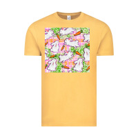 Vintage Mustard Easter Bunnies With Carrots Seamless Pattern Vintage Tee - BundleAndBundleShop