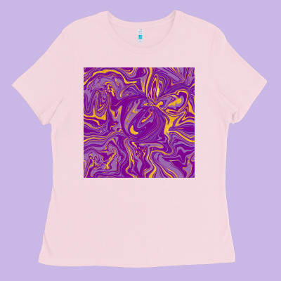 Abstract Mardi Gras Seamless Pattern Ladies Tee Designed By Fadigitalartstudio