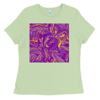 Matcha Abstract Mardi Gras Seamless Pattern Ladies Tee - FaDigitalArtStudio