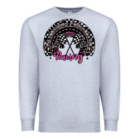 Heather Grey racing checkered rainbow Premium Sweatshirt - JahusDesignShop