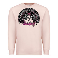 Pale Pink racing checkered rainbow Premium Sweatshirt - JahusDesignShop