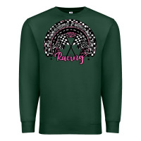 Sports Green racing checkered rainbow Premium Sweatshirt - JahusDesignShop