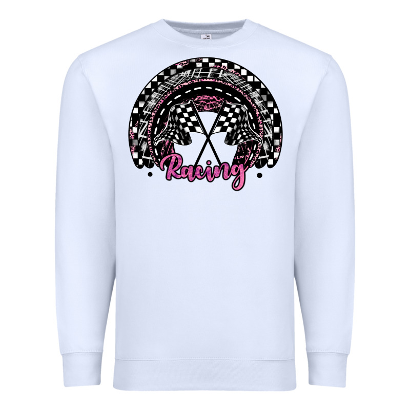 Racing Checkered Rainbow Premium Sweatshirt by JahusDesignShop | Teevron