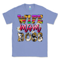 Colony Blue Wife mom boss daisy Mother's Day Classic Tee - HowdyJamesFarm