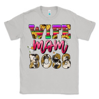 Wife Mom Boss Daisy Mother's Day Classic Tee | Teevron