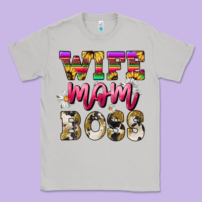 Wife Mom Boss Daisy Mother's Day Classic Tee Designed By Howdyjamesfarm