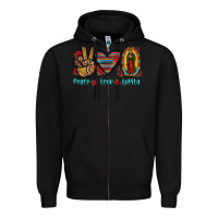 Black peace love lupita Zipper Hoodie - JahusDesignShop