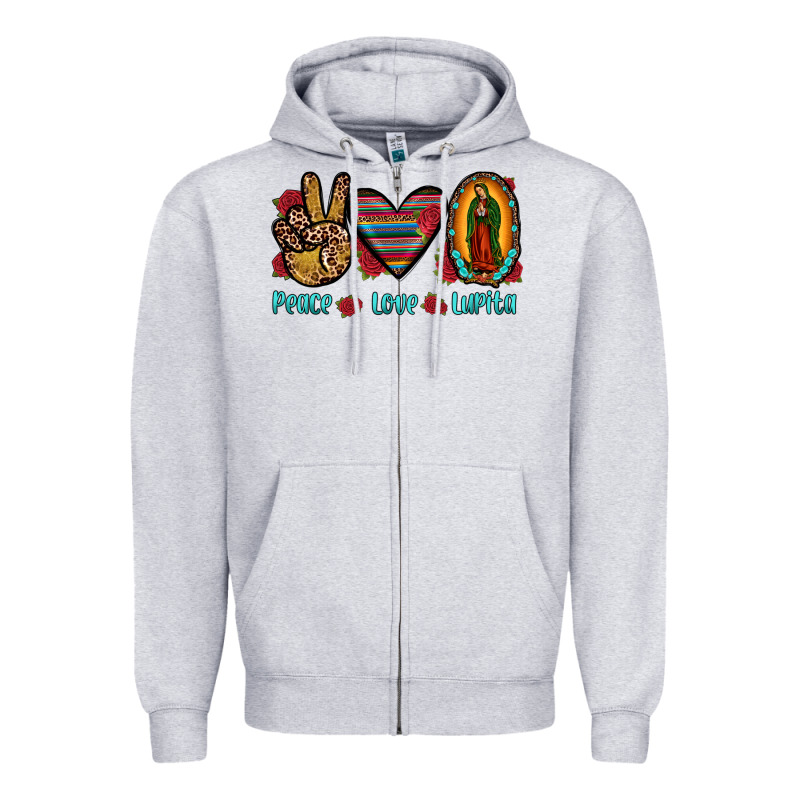 Peace Love Lupita Zipper Hoodie by JahusDesignShop | Teevron