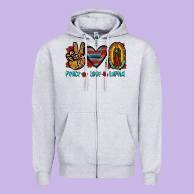 Peace Love Lupita Zipper Hoodie Designed By Jahusdesignshop
