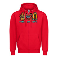 Red peace love lupita Zipper Hoodie - JahusDesignShop